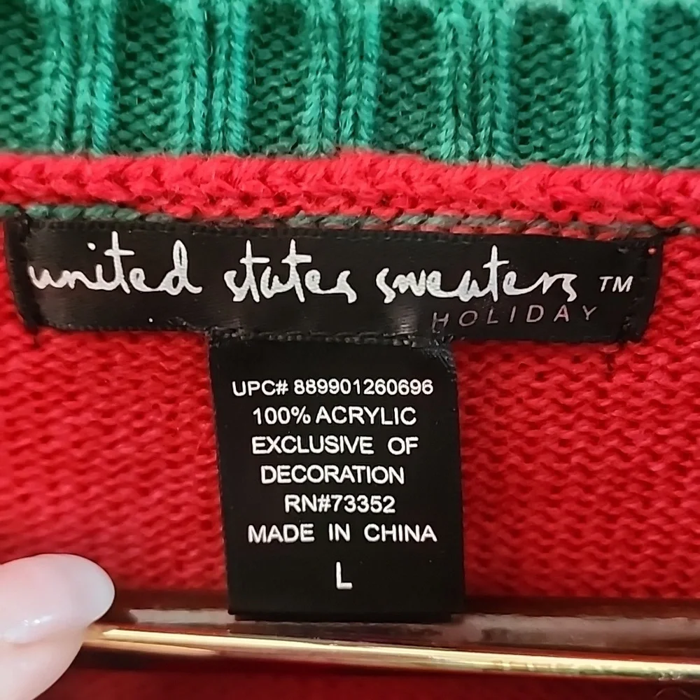 Ugly Christmas llama- United States Sweaters Size L - Picture 2 of 5